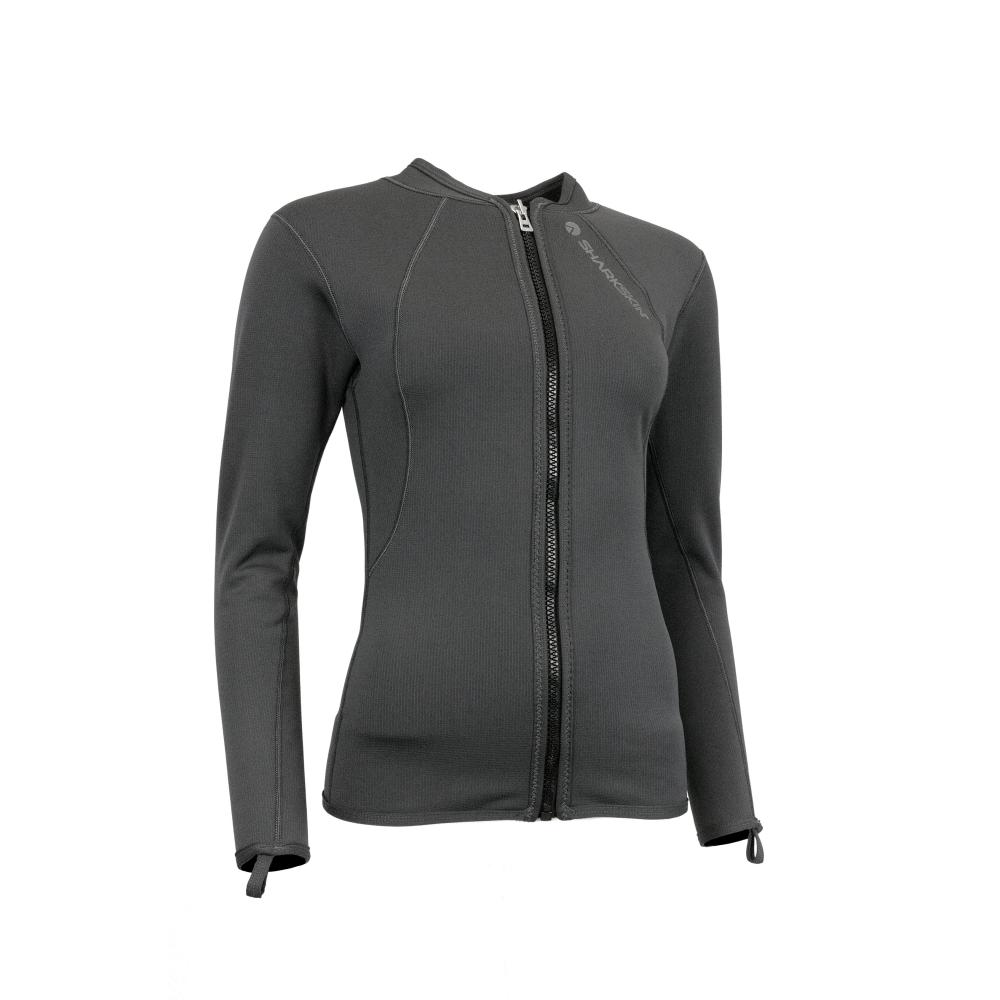 SHARKSKIN TITANIUM CHILLPROOF LONG SLEEVES WITH FRONT ZIP WOMEN | GRAY | 6