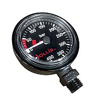 HOLLIS PRESSURE GAUGE CAPSULE BAR LOW PROFILE BLK-- METAL W/O BOOT